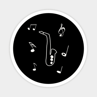 Saxophone Player Musical Note Dance classical Jazz Magnet